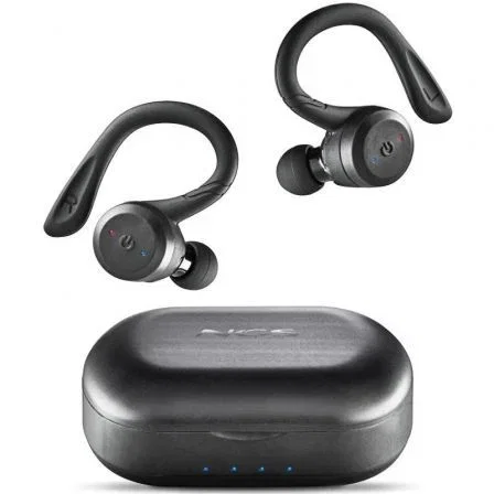 Ngs Auriculares Deportivos Bluetooth Ártica Jogger con Estuche de Carga Autonomía 10h Negros